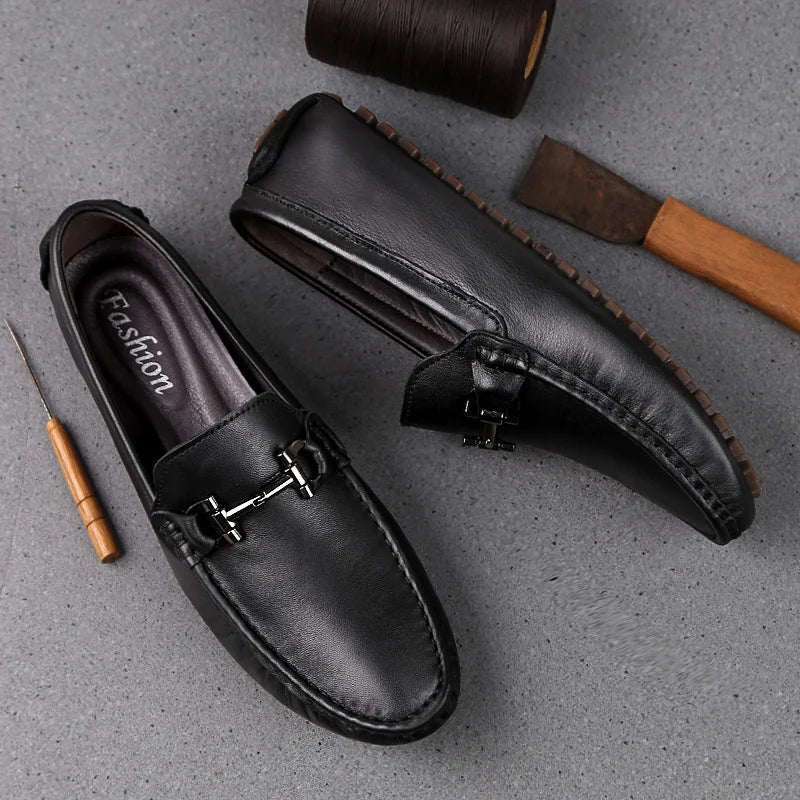Milo Men's Moccasins | Breathable PU Leather, Comfortable and Stylish