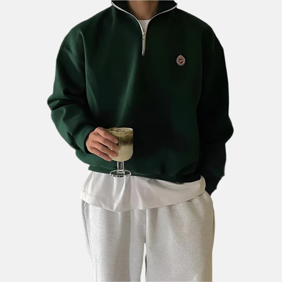 Milo Men's Sweater | Soft Cotton-Polyester Blend, Casual