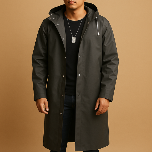 Milo Long Rain Jacket for Men | Waterproof EVA, Comfortable Fit