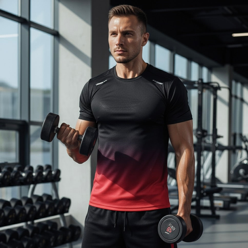 Milo Men's Sports Set | Breathable Polyester, Slim Fit with Gradient Color