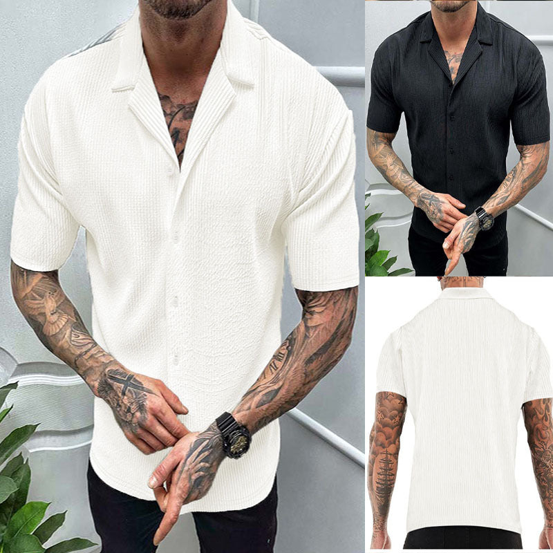 Milo Men's Short-Sleeved Shirt | Structured Fabric, Modern Collar 4