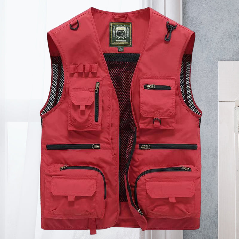 Milo Men's Summer Vest | Breathable Nylon with Multiple Pockets 0