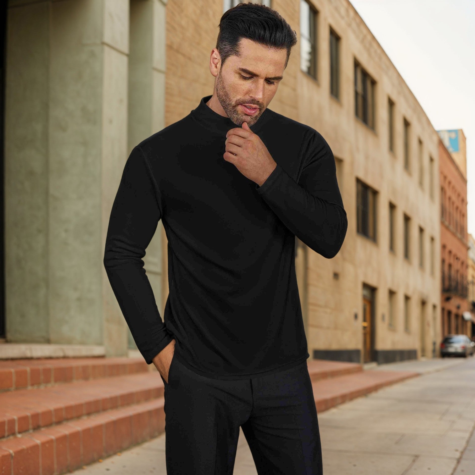 Milo Men's Sweater | Soft Cotton Blend, Slim Fit 2