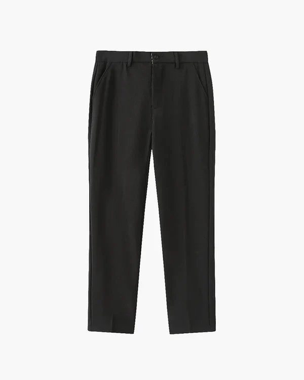 Milo Men's Tapered Cropped Trousers | Soft Stretch Fabric Classic Fit 3