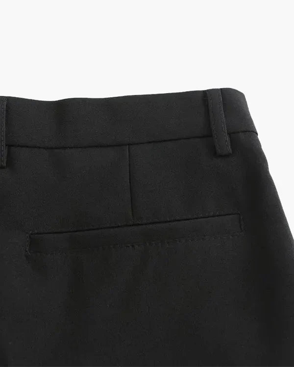 Milo Men's Tapered Cropped Trousers | Soft Stretch Fabric Classic Fit 5