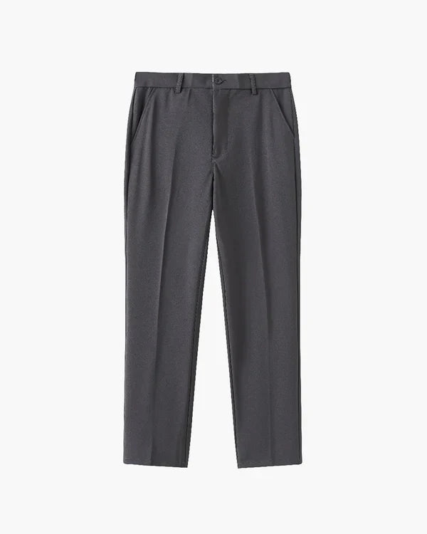 Milo Men's Tapered Cropped Trousers | Soft Stretch Fabric Classic Fit 7
