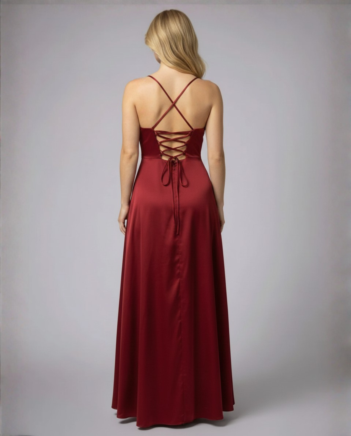 Mira Women's Maxi Dress | Elegant Flowing Cut with Leg Slit 1