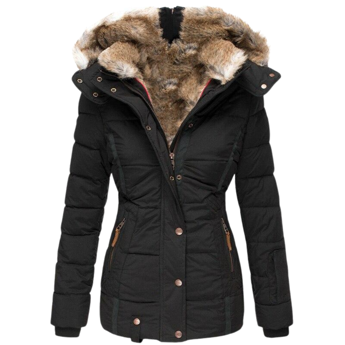 Mira Women's Winter Jacket | Soft Fur Lining, Slim Fit 0
