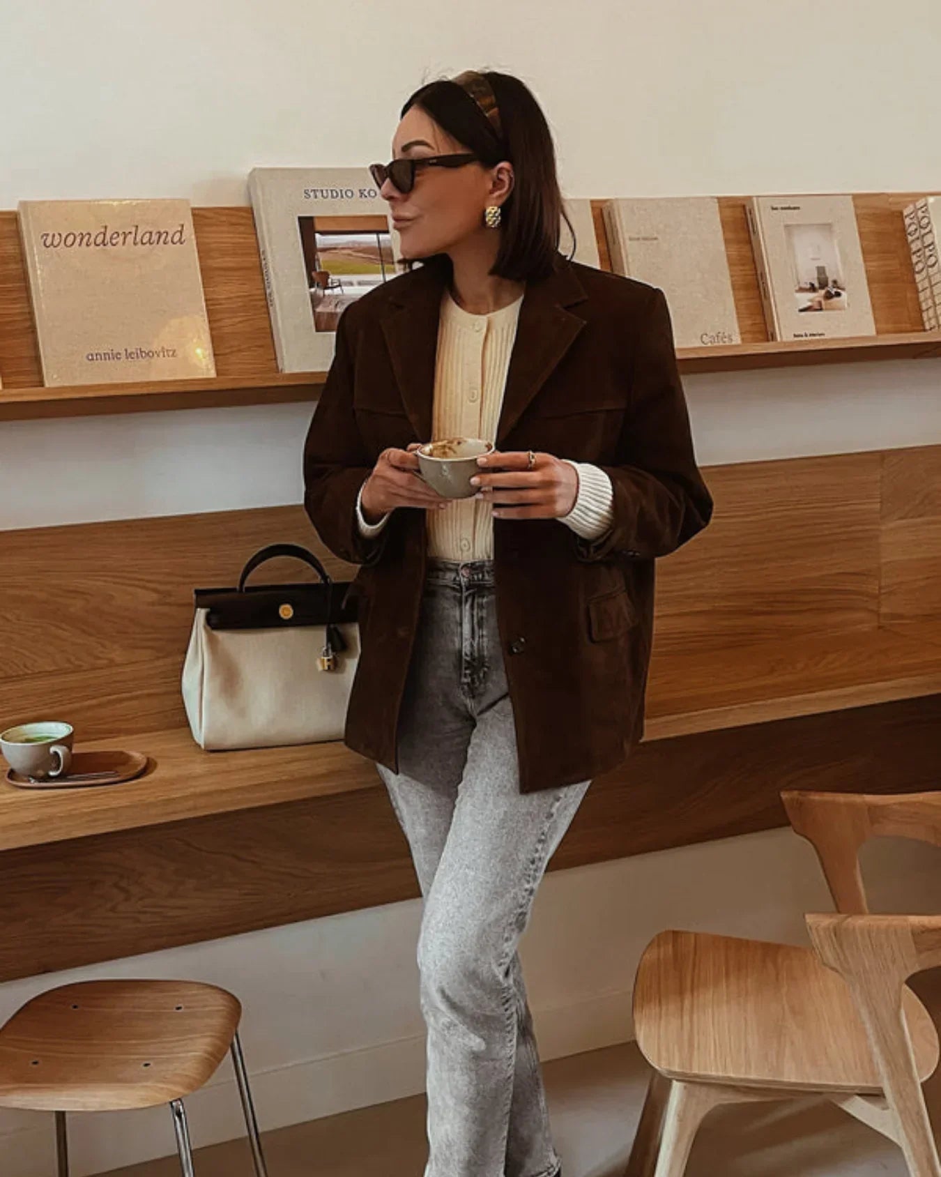 Nina Women's Blazer | Suede, Timeless and Flattering Design