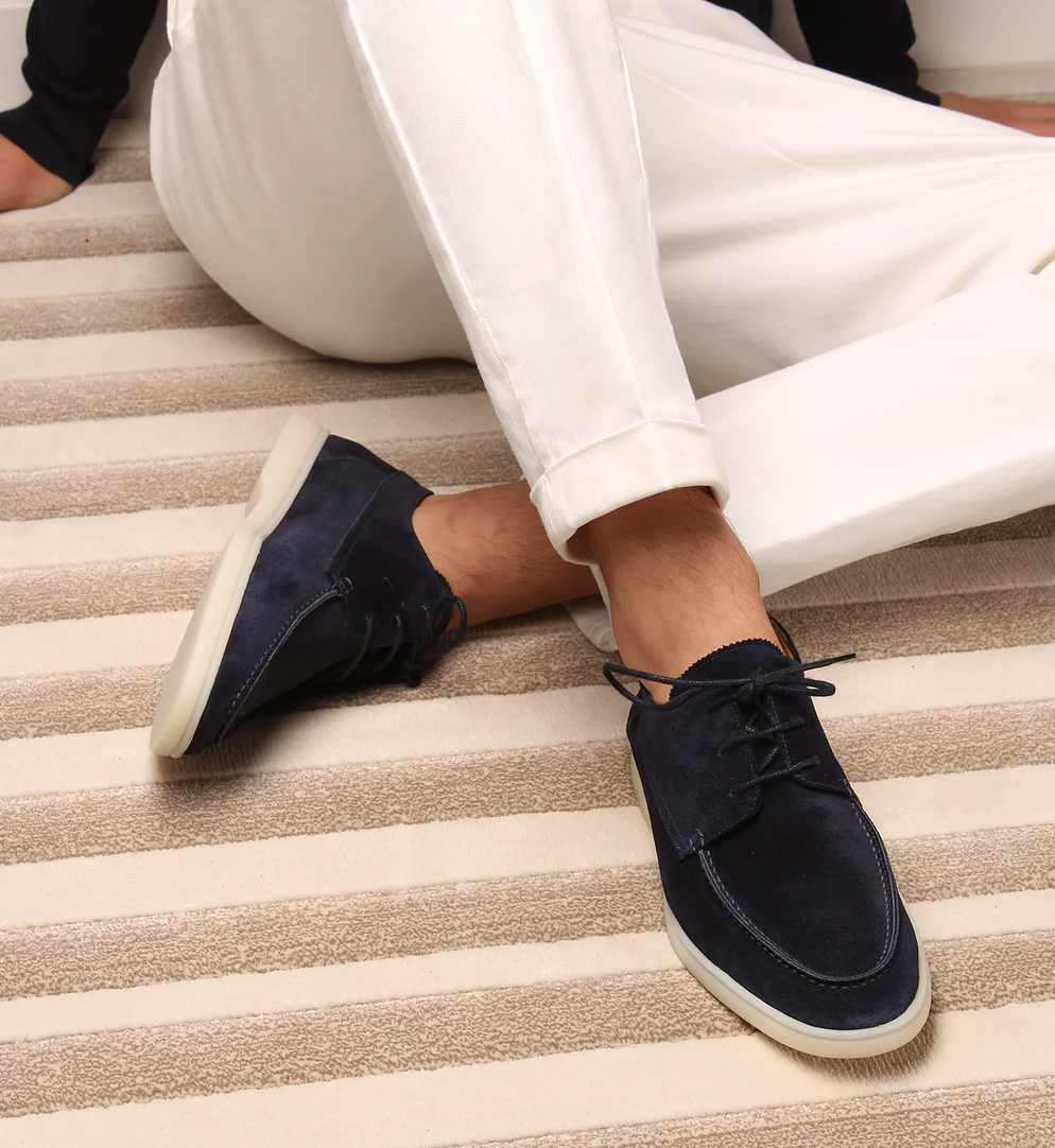 Noble Men's Casual Lace-Up Shoes | Suede Elegance 0