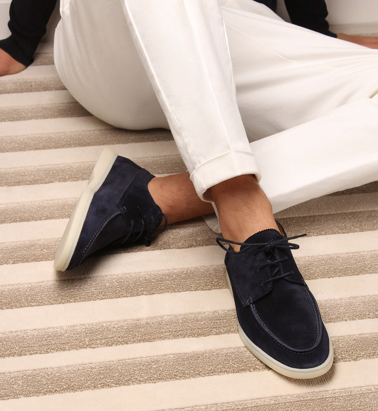 Noble Men's Casual Lace-Up Shoes | Suede Elegance 0