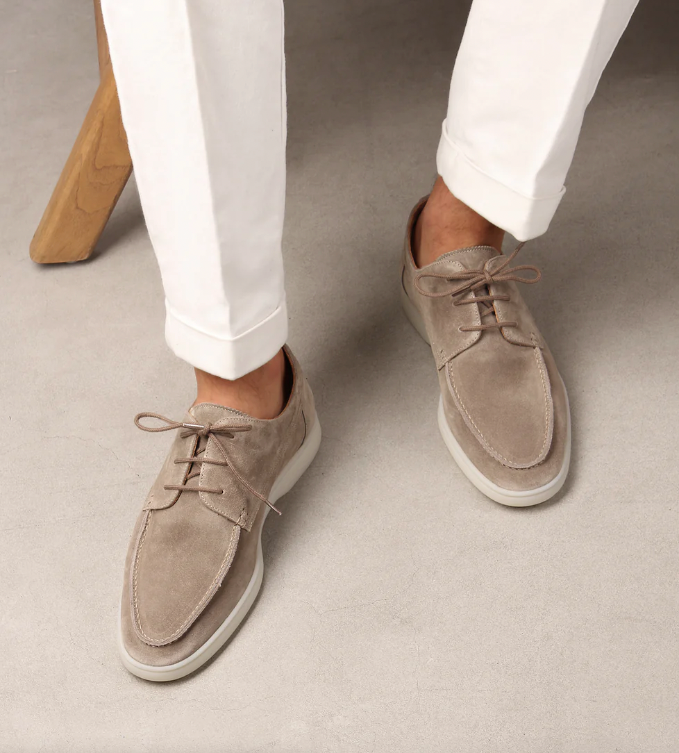 Noble Men's Casual Lace-Up Shoes | Suede Elegance 1