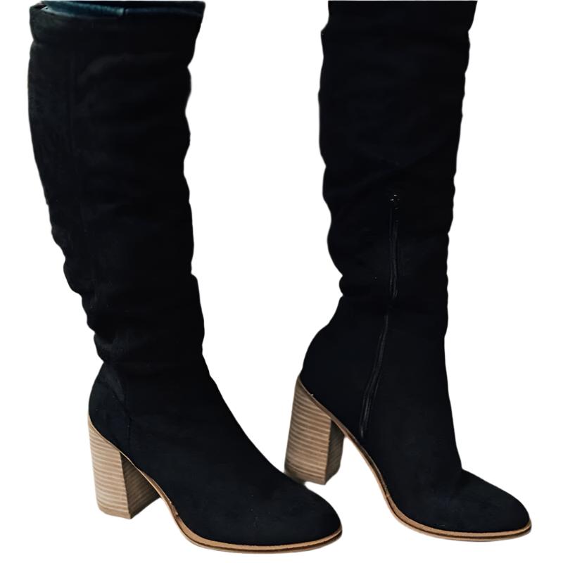 Nora Women's Boots Black | Elegant Knee-High, Comfortable