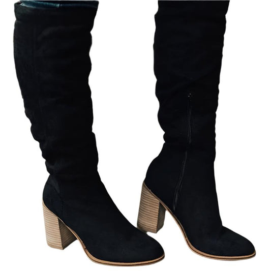 Nora Women's Boots Black | Elegant Knee-High, Comfortable