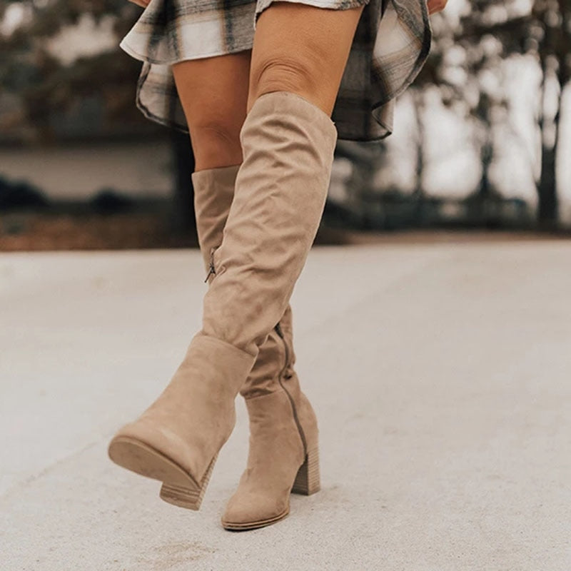 Nora Women's Boots Black | Elegant Knee-High, Comfortable