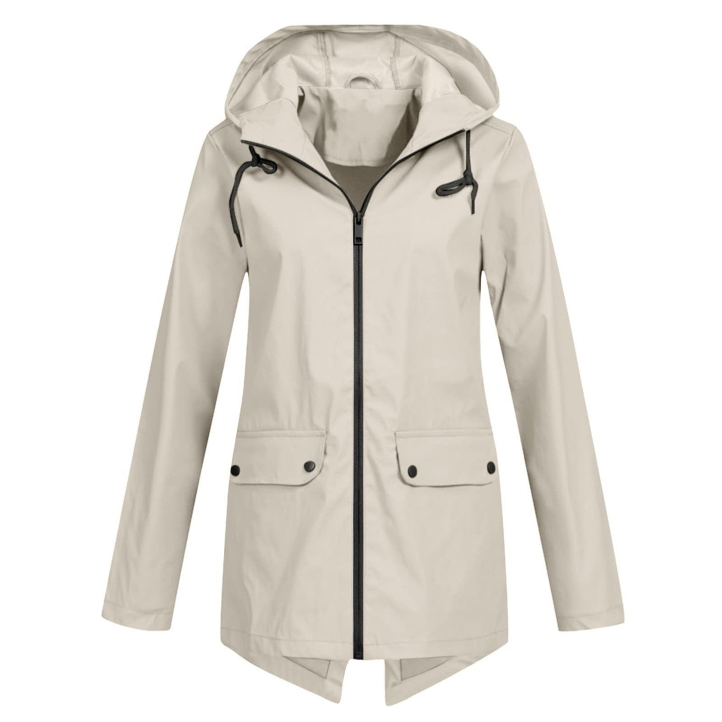 Ladies Rain Jacket with Hood – Waterproof & Modern
