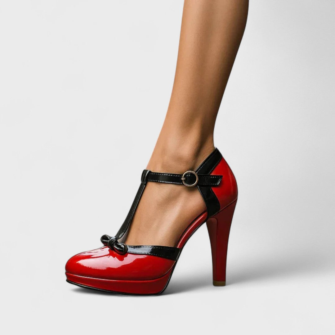 Olivia Women's Black Heels | Orthopedic Comfort & Stability 4