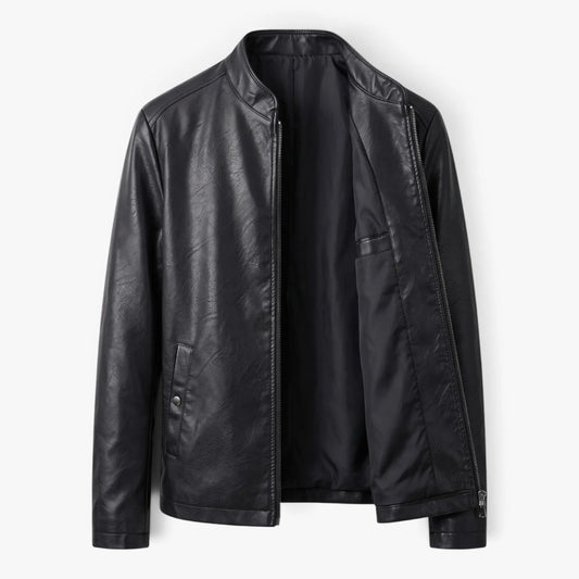 Oren Men's Bomber Jacket | Faux Leather, Minimalist Urban Style 0