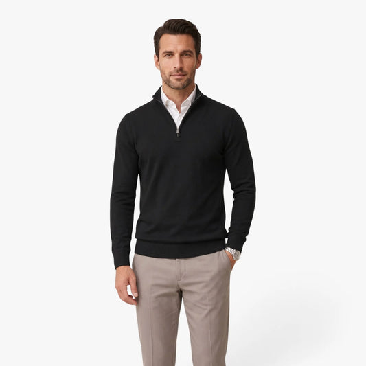 Oren Men's Pullover | Polyester, Stand-Up Collar Zipper 1