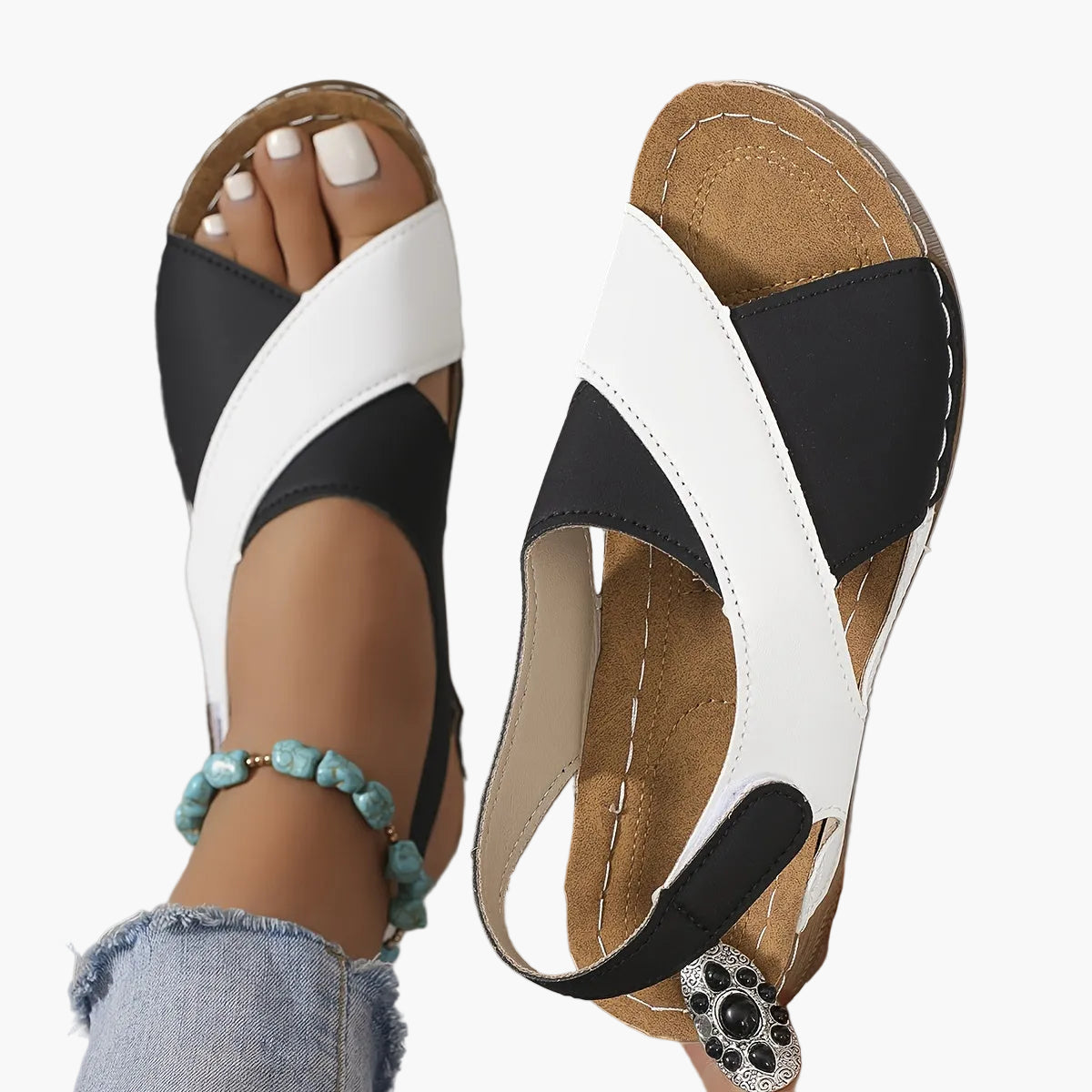 Oriana Women's Sandals | Orthopedic Comfort, Modern Crossed Design 4
