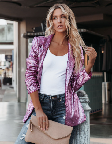 Glamour Sequin Blazer for Women | Lightweight and Elegant