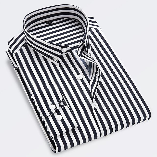 Parker Men's Striped Summer Shirt | Lightweight Cotton, Modern Slim Fit 0