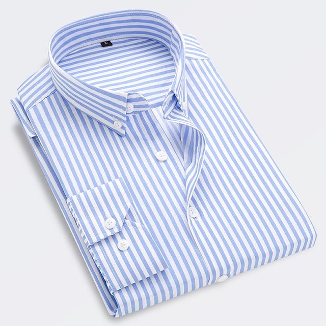 Parker Men's Striped Summer Shirt | Lightweight Cotton, Modern Slim Fit 4