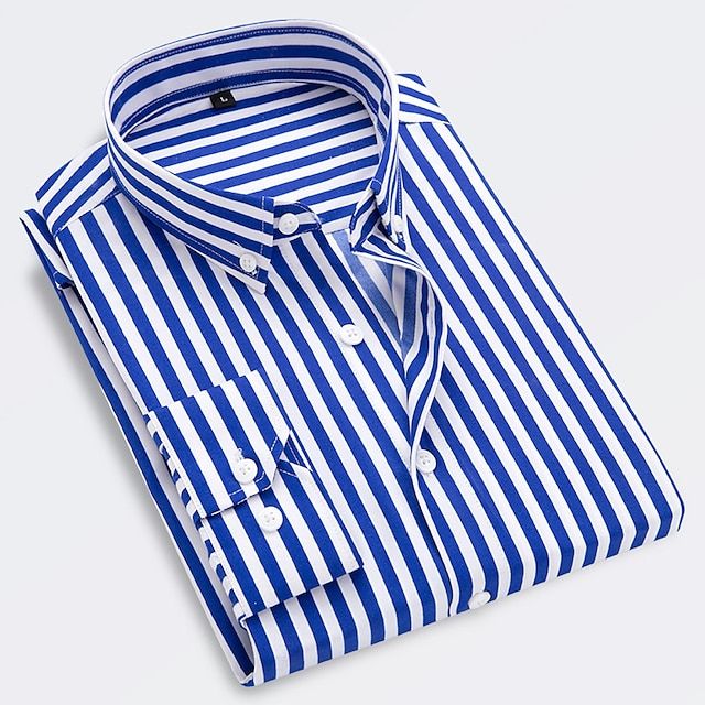 Parker Men's Striped Summer Shirt | Lightweight Cotton, Modern Slim Fit 5