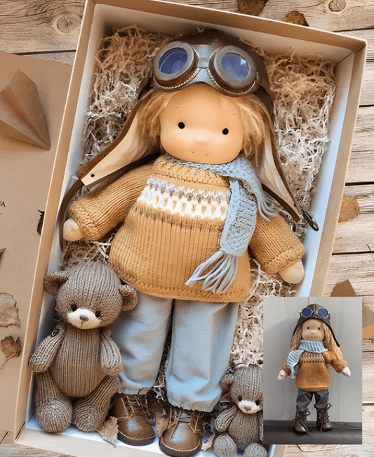 Pavia Children's Waldorf Doll | Handmade Cotton and Wool, Soft and Safe 1