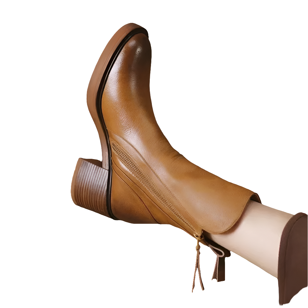 Pia Women's Cowboy Boots | Black Block Heel, Modern Aesthetic