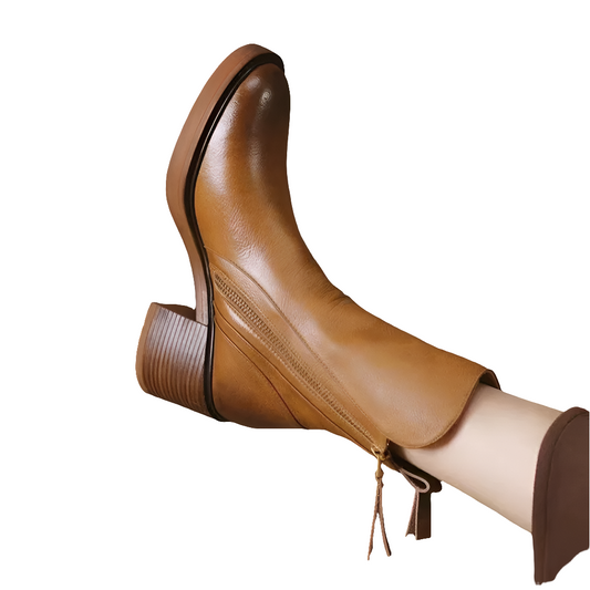 Pia Women's Cowboy Boots | Black Block Heel, Modern Aesthetic