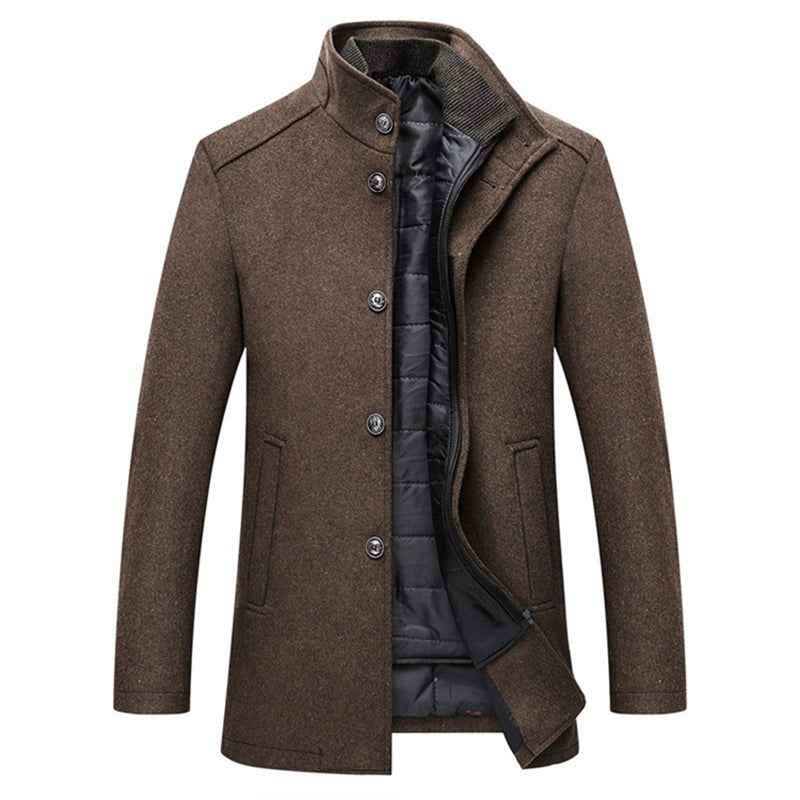 Pieter Men's Winter Coat | Polyester Blend, Elegant Regular Fit