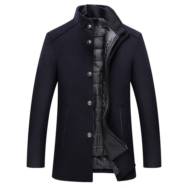 Pieter Men's Winter Coat | Polyester Blend, Elegant Regular Fit