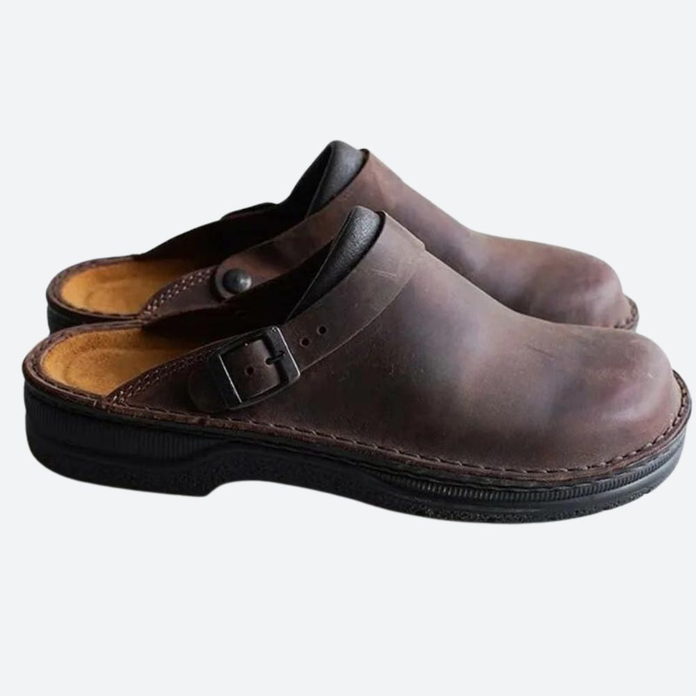 ELIAS | Orthopedic Leather Slippers for Men