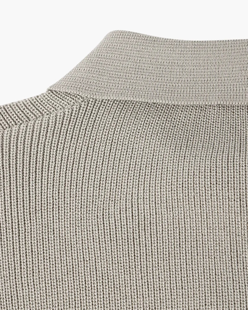 Rason Men's Half-Zip Polo Sweater | Textured Cotton, Relaxed Fit 5
