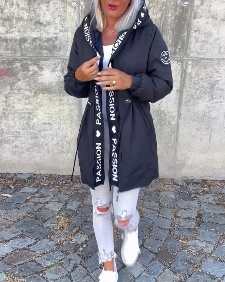 Raven Women's Midi Parka Coat | Smooth Fabric, Adjustable Waist 8