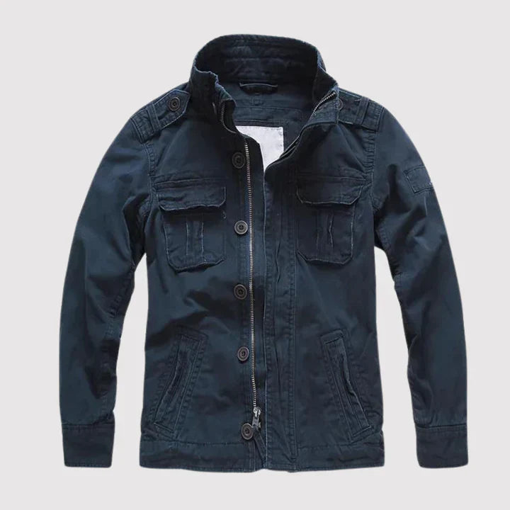 Rex Men's Denim Jacket | Durable Fabric, Camouflage Design 1