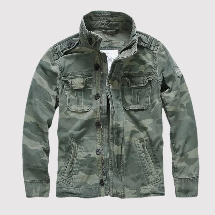 Rex Men's Denim Jacket | Durable Fabric, Camouflage Design 3