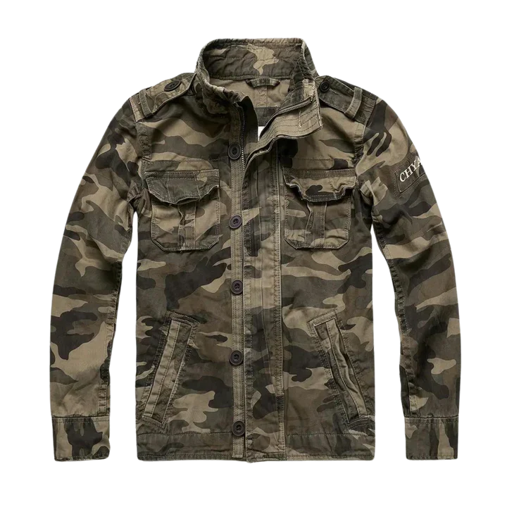 Rex Men's Denim Jacket | Durable Fabric, Camouflage Design 4