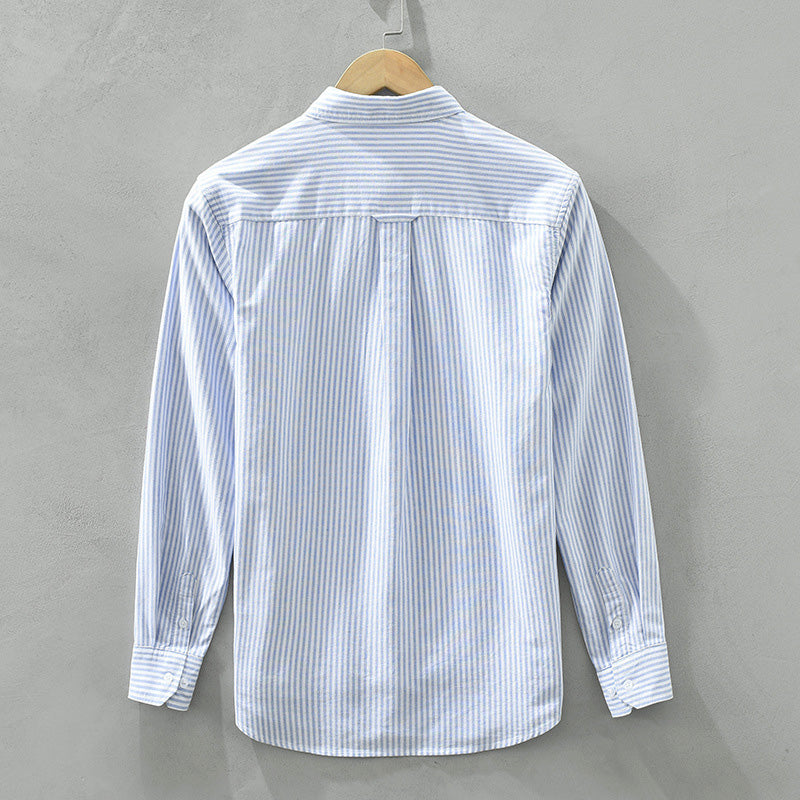 Rex Men's Dress Shirt | Breathable Cotton-Linen Blend, Stylish Long Sleeve 1