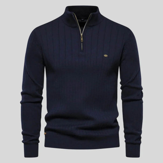 Rex Men's Half Zip Sweater | Soft Cotton-Polyester Blend, Lightweight Comfort 0
