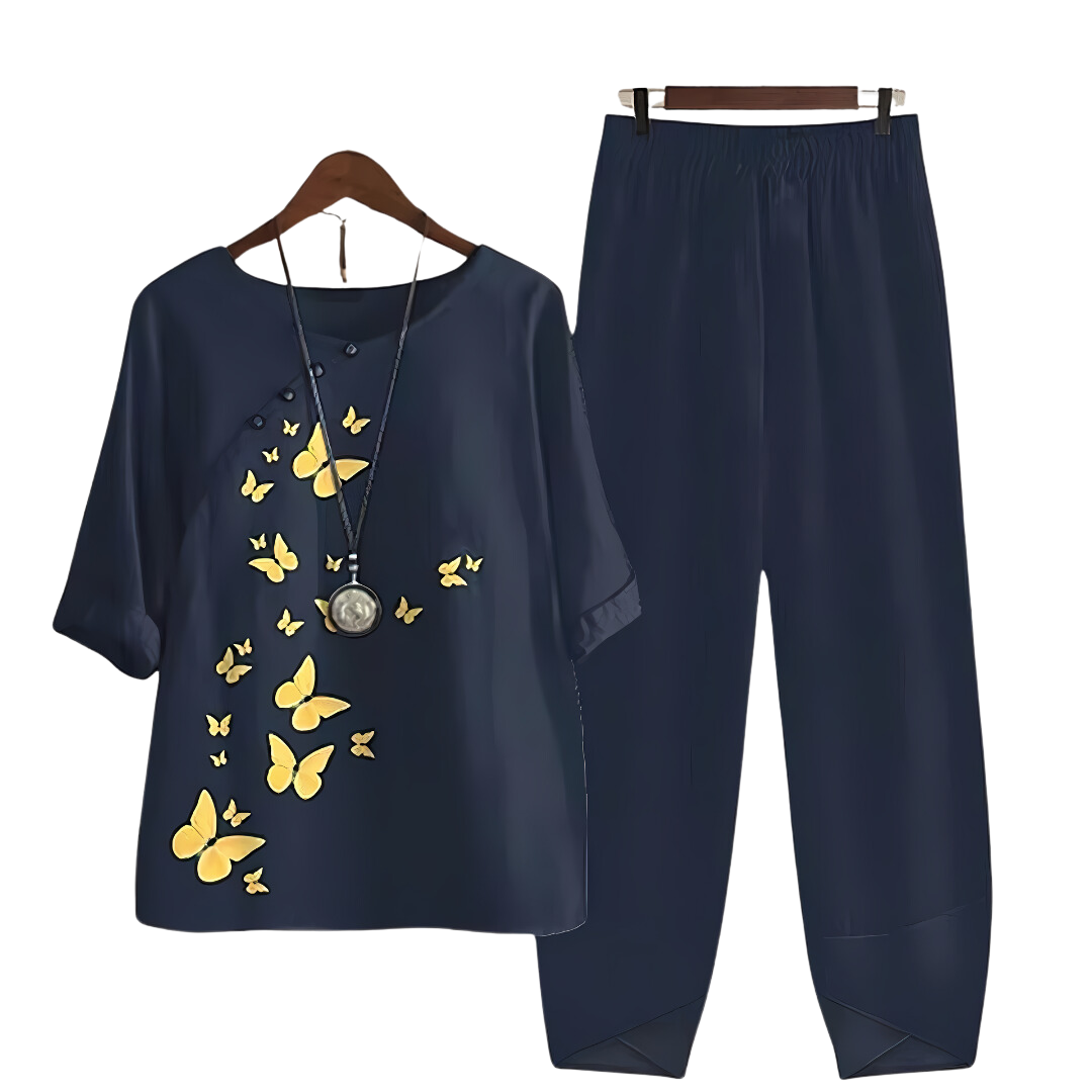 Rhea Shirt and Pants Suit | High-Quality Fabric, Timeless Elegance