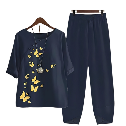 Rhea Shirt and Pants Suit | High-Quality Fabric, Timeless Elegance
