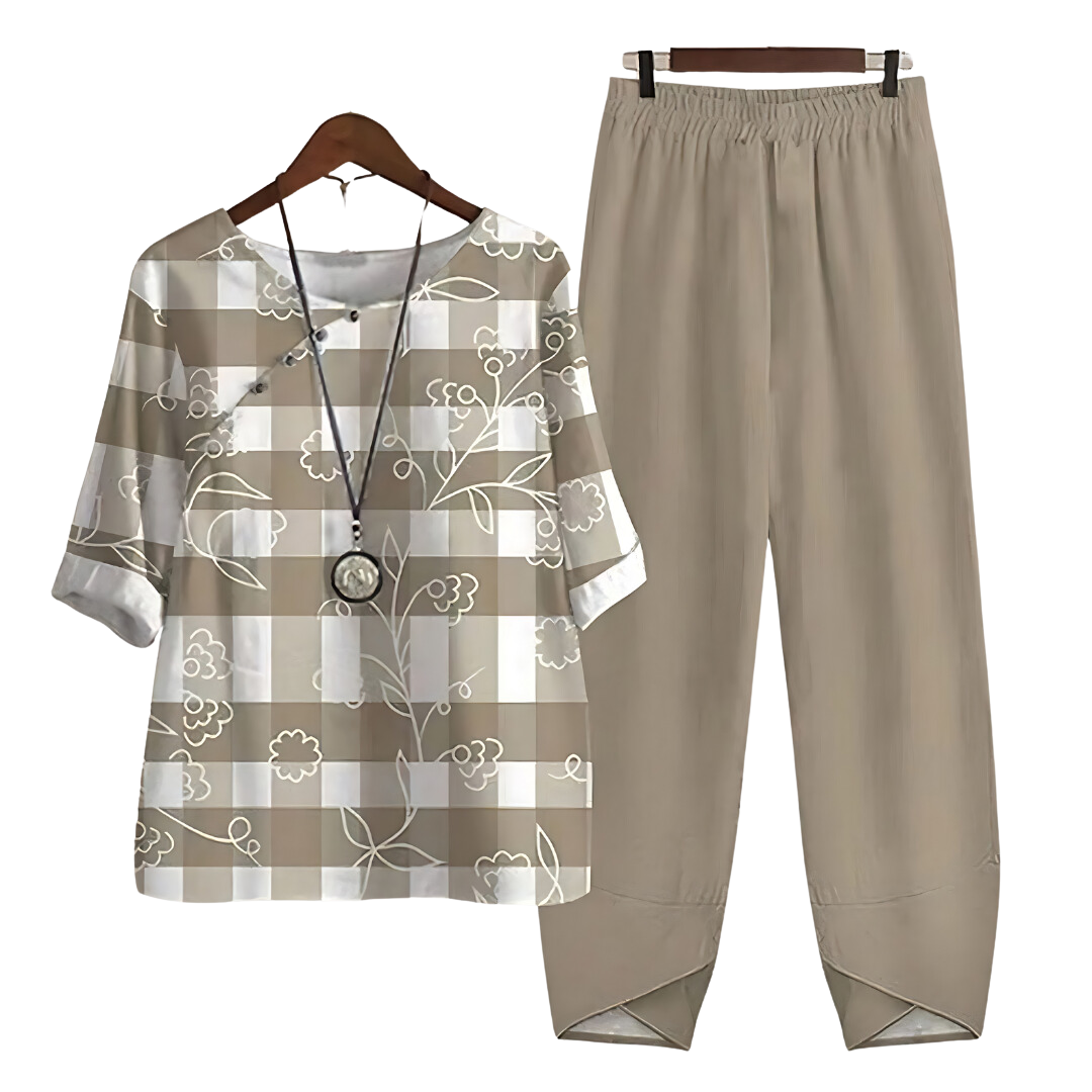 Rhea Shirt and Pants Suit | High-Quality Fabric, Timeless Elegance