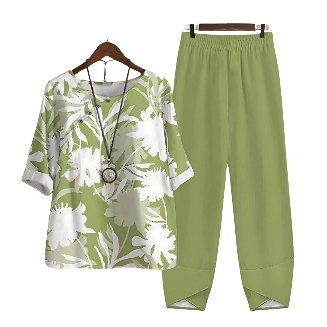 Rhea Shirt and Pants Suit | High-Quality Fabric, Timeless Elegance