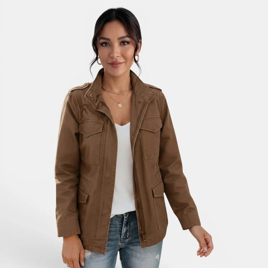 Rylan Women's Utility Jacket | Relaxed Fit, Snap Front, Flap Pockets 1