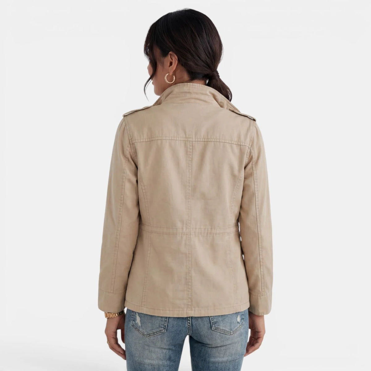 Rylan Women's Utility Jacket | Relaxed Fit, Snap Front, Flap Pockets 4