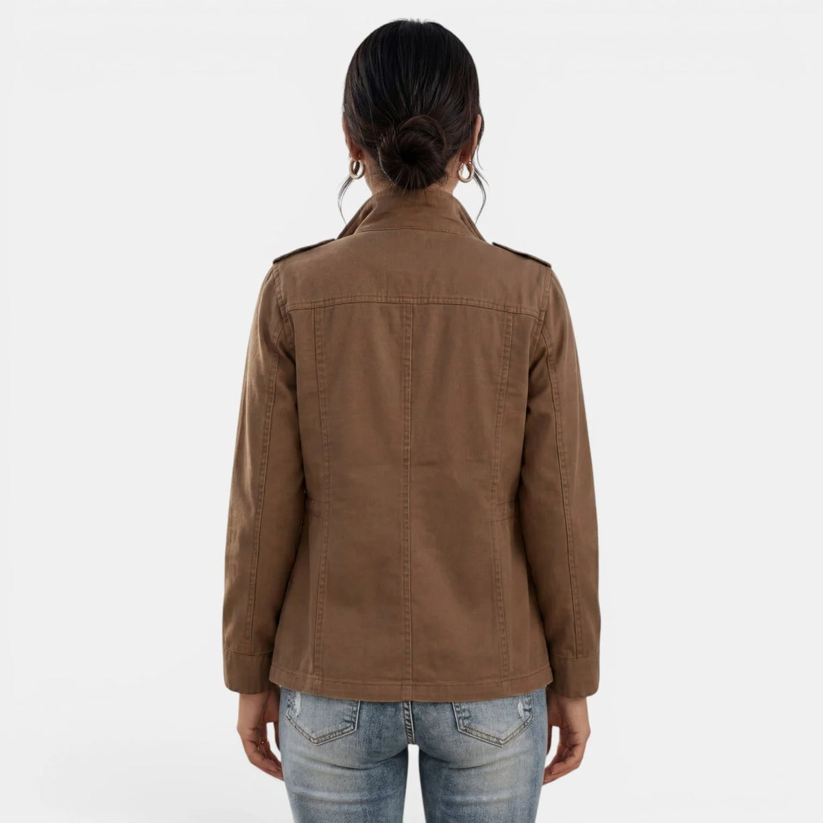 Rylan Women's Utility Jacket | Relaxed Fit, Snap Front, Flap Pockets 6