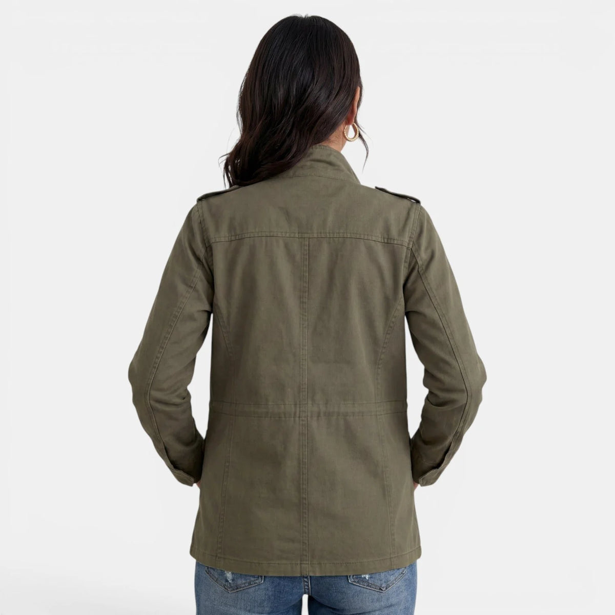 Rylan Women's Utility Jacket | Relaxed Fit, Snap Front, Flap Pockets 8