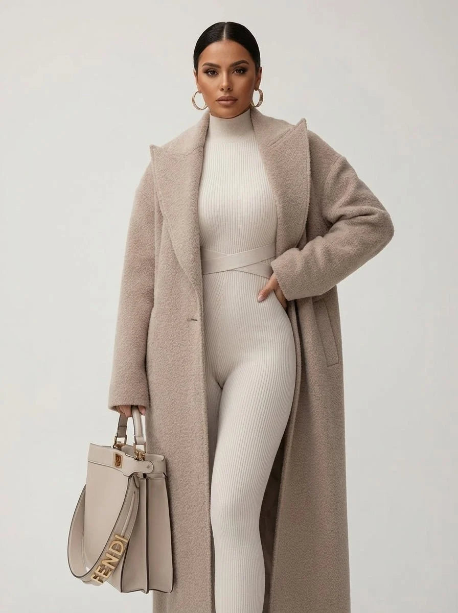 Rylan Women's Wool-Look Overcoat | Relaxed Fit, Notch Collar 2